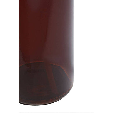 Allegra Brown Glass Soap Dispenser with Black Pump 300ml