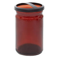 Allegra Brown Glass Toothbrush Holder with Stainless Steel Divider