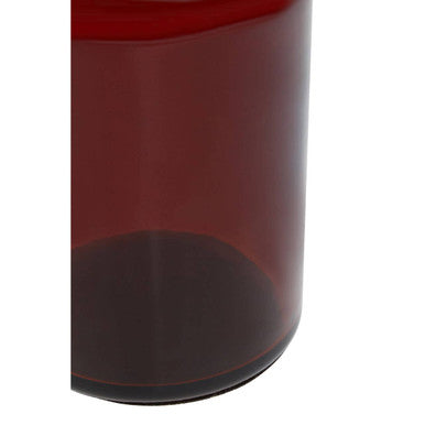 Allegra Brown Glass Toothbrush Holder with Stainless Steel Divider