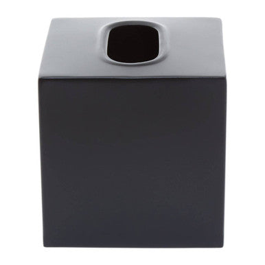 Allegra Black Stainless Steel Tissue Box