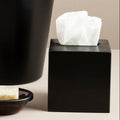 Allegra Black Stainless Steel Tissue Box