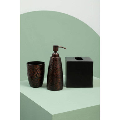 Allegra Black Stainless Steel Tissue Box