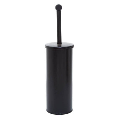 Allegra Black Stainless Steel Toilet Brush with Holder