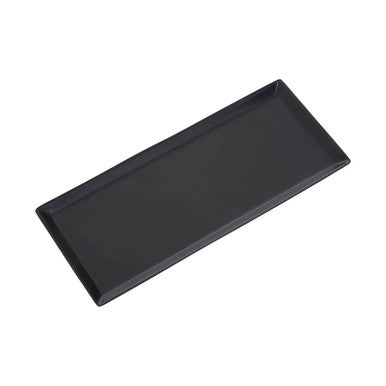 Allegra Black Stainless Steel Rectangular Bathroom Tray