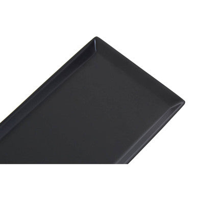 Allegra Black Stainless Steel Rectangular Bathroom Tray