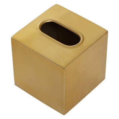 Allegra Gold Stainless Steel Tissue Box