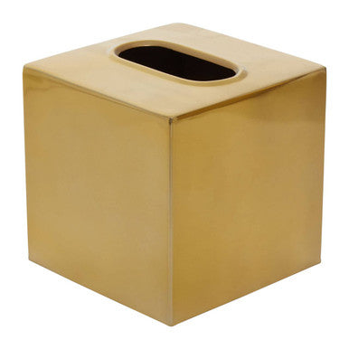 Allegra Gold Stainless Steel Tissue Box