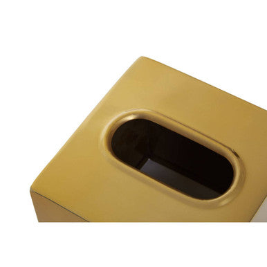 Allegra Gold Stainless Steel Tissue Box