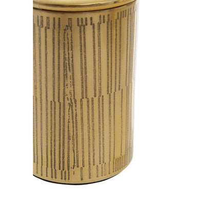 Allegra Gold Aluminium Toothbrush Holder with Line Effect