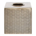 Allegra Gold Aluminium Tissue Box with Etched Detail