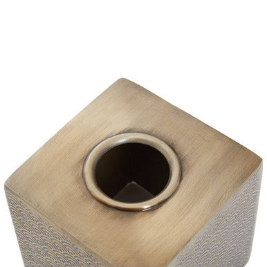 Allegra Gold Aluminium Tissue Box with Etched Detail