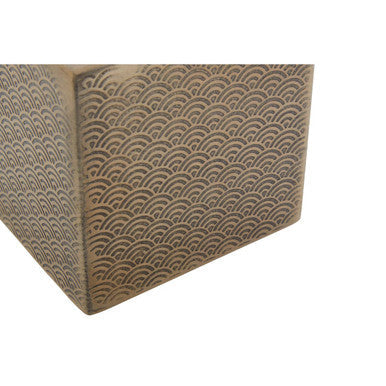 Allegra Gold Aluminium Tissue Box with Etched Detail