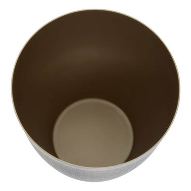 Allegra Gold Finish Waste Bin With Etching