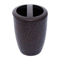 Allegra Dark Bronze Aluminium Toothbrush Holder with Hammered Effect