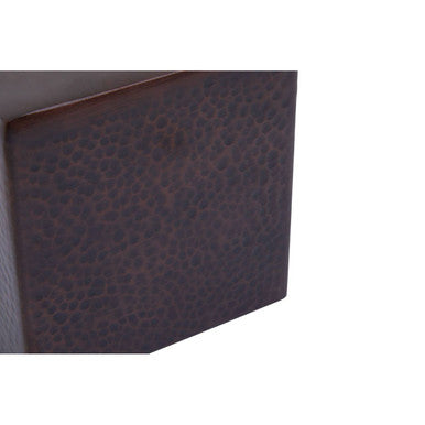 Allegra Bronze Aluminium Tissue Box with Hammered Effect