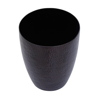 Allegra Dark Bronze Aluminium Waste Bin with Hammered Effect