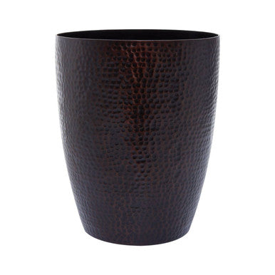 Allegra Dark Bronze Aluminium Waste Bin with Hammered Effect