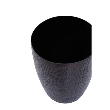 Allegra Dark Bronze Aluminium Waste Bin with Hammered Effect