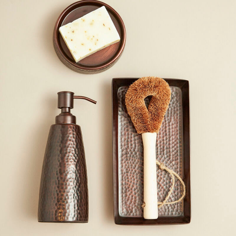 Allegra Dark Bronze Aluminium Soap Dish with Hammered Effect
