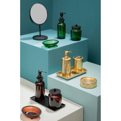 Allegra Kiara Green Glass Soap Dispenser