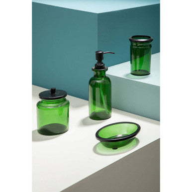 Allegra Kiara Green Glass Soap Dispenser
