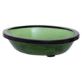Allegra Green Glass Oval Soap Dish