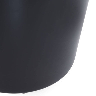 Allegra Black Stainless Steel Waste Bin with Green Detail