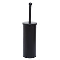 Allegra Black Stainless Steel Toilet Brush with Green Detail