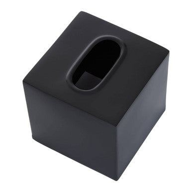 Allegra Black and Gold Stainless Steel Tissue Box