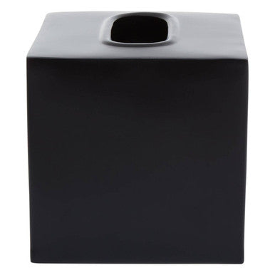 Allegra Black and Gold Stainless Steel Tissue Box