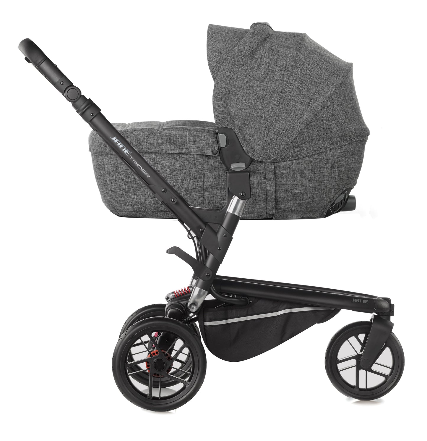 Jané Trider + Transporter Plus Carrycot, Black & Grey