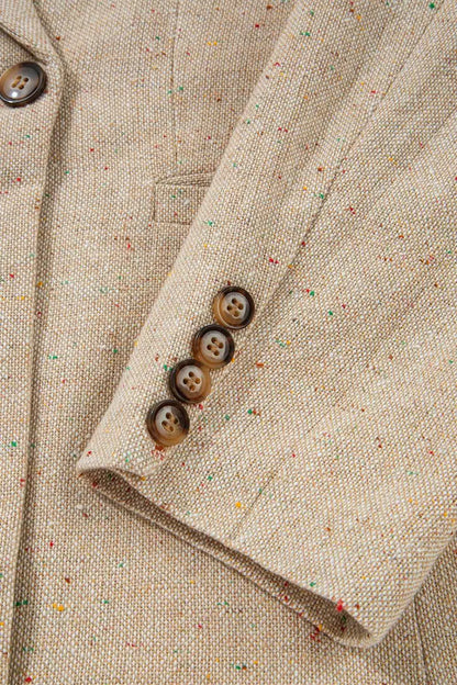 Light Beige Fitted Blazer Women UK