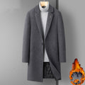 Men's Mid Length Thick Woolen Coat