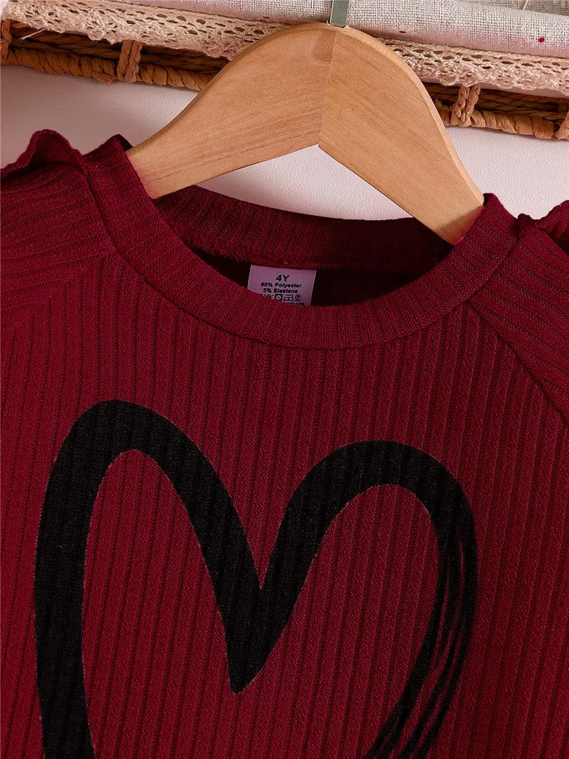 Spring and Autumn children fashion sports set girls sweater + casual pants