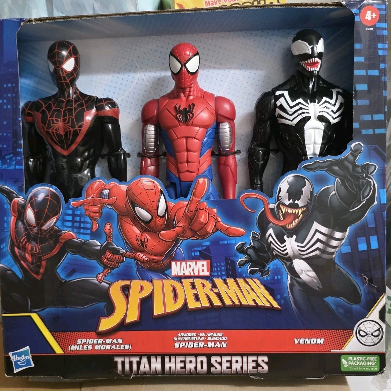 Hasbro Marvel Spider-Man Titan Hero Series - Miles Morales, Spider-Man and Venom
