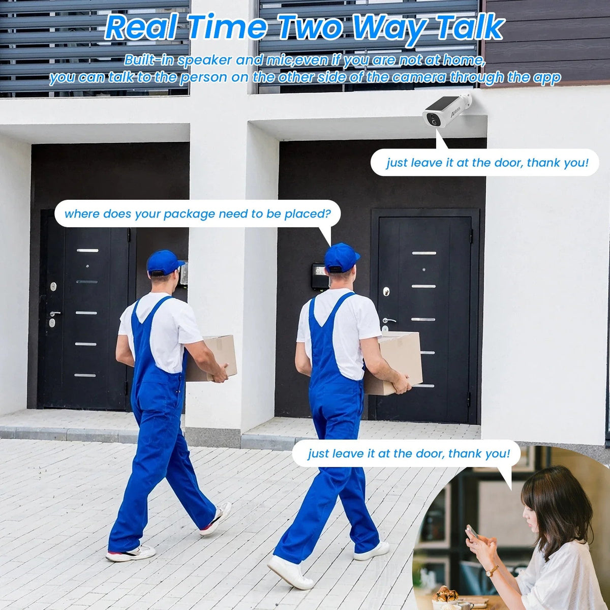 Outdoor Solar Security Camera with Battery 3MP 2.4G WIFI Camera Battery Cloud