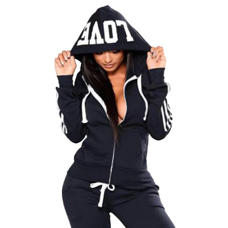 Women's Hooded Jogging Tracksuit