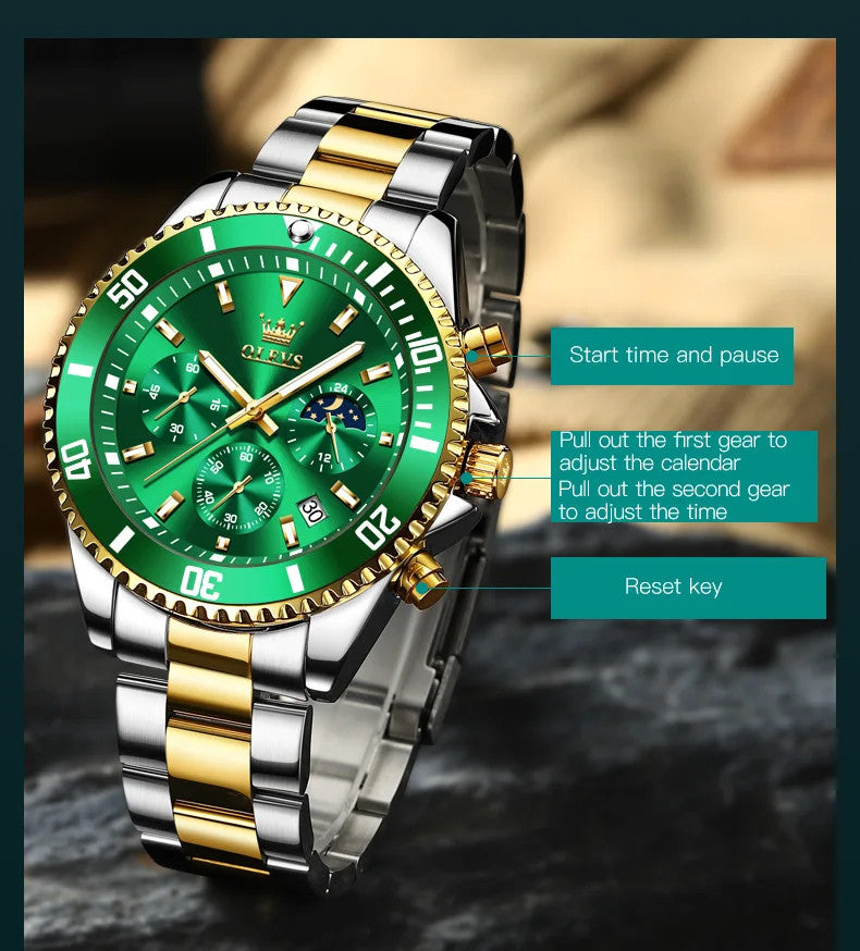 OLEVS Men's Watches Top Brand Luxury Watch for Men Original Waterproof