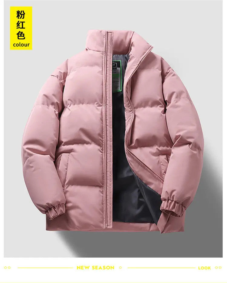 Men's Winter Thick Sports Trendy Stand Up Collar Parka Jacket
