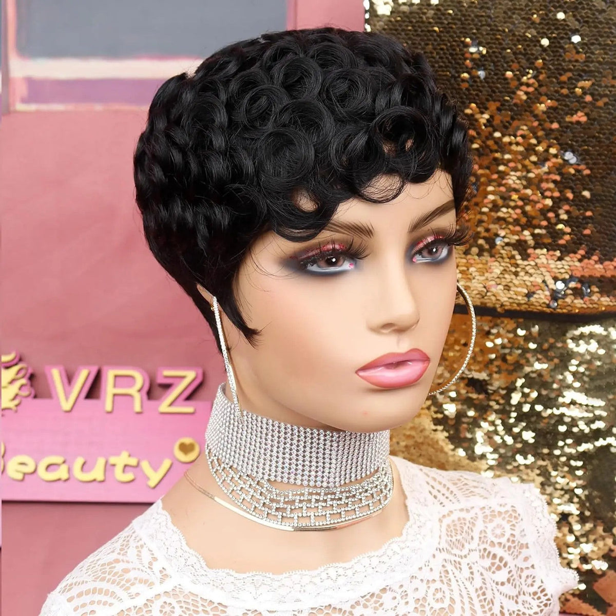 Short Pixie Synthetic Wig for Women