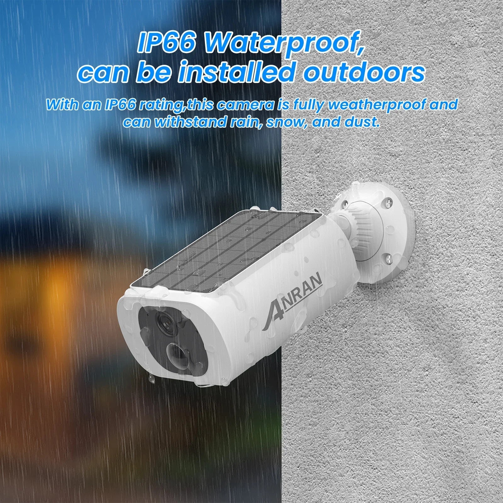 Outdoor Solar Security Camera with Battery 3MP 2.4G WIFI Camera Battery Cloud