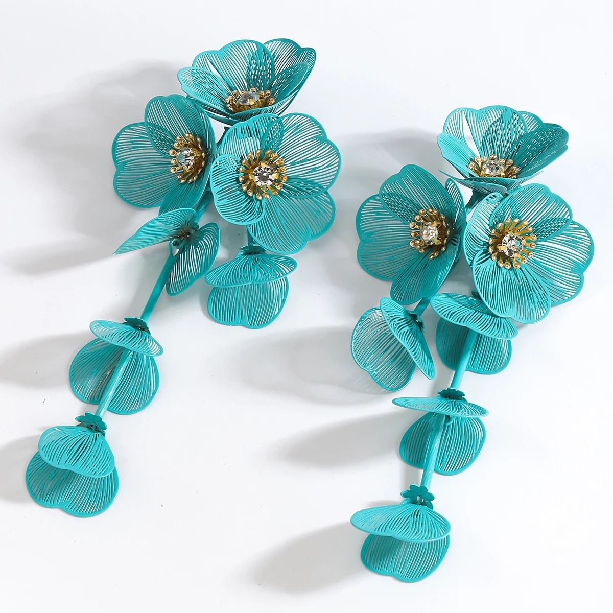 Best Lady 3pcs Handmade Flower Inlaid Rhinestone Vintage Jewelry Set - Perfect