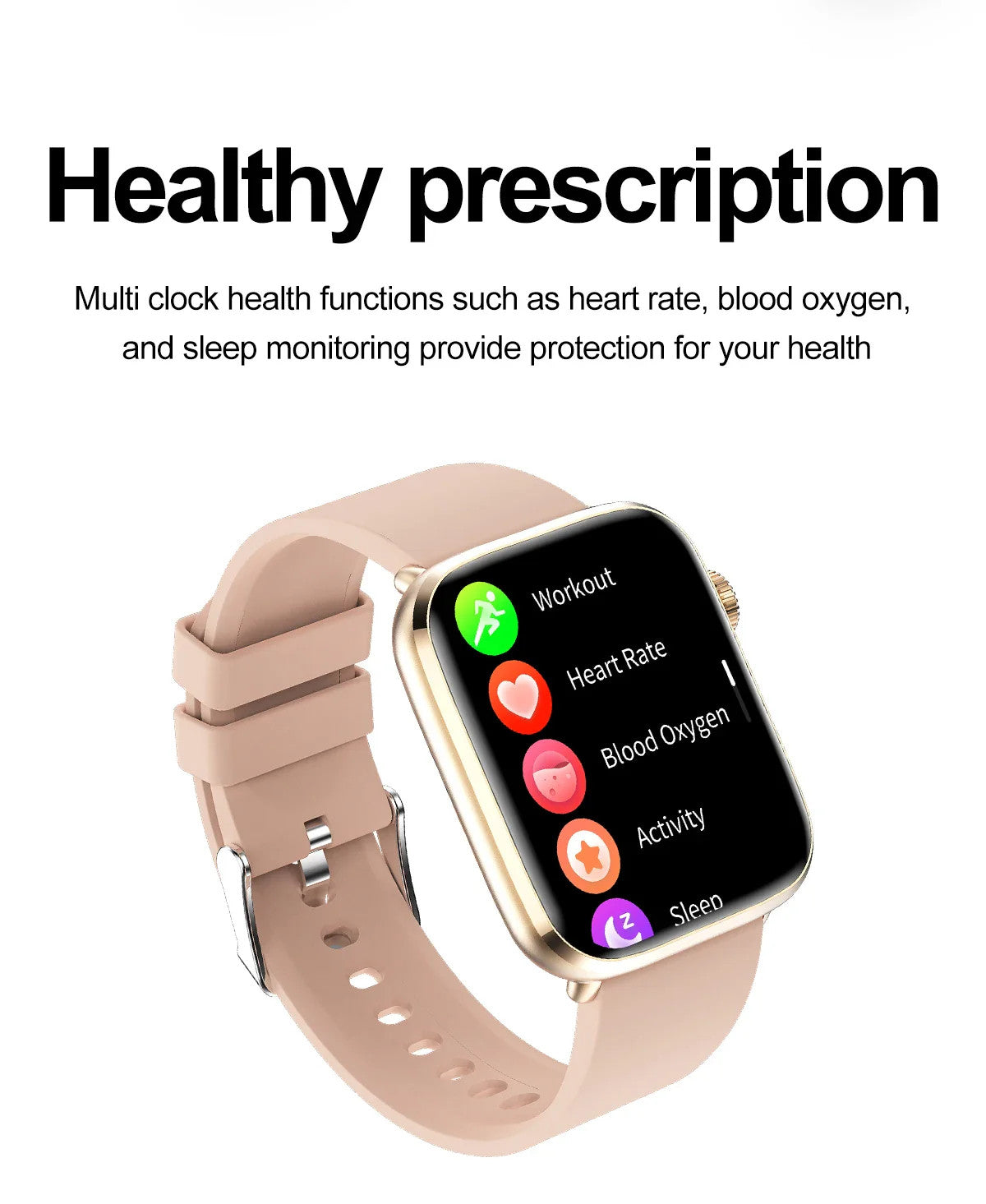 2025 AI Diagnosis NFC Smart Watch Women 1.85 inch AMOLED Blood pressure Heart