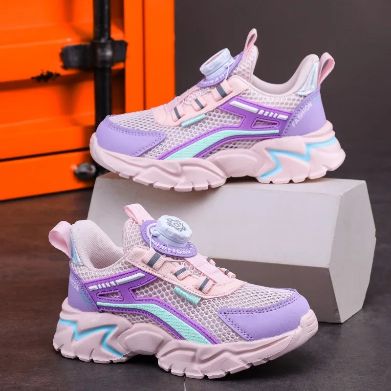 New Children Sports Shoes Boy Sneaker Black Mesh Summer Breathable Kids Casual