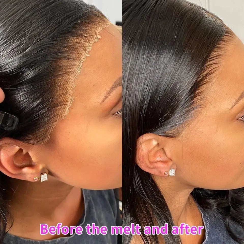 Yaki Straight Wig 360 Lace Frontal HD Human Hair Wigs Full Lace Kinky Straight