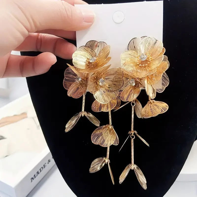 Best Lady 3pcs Handmade Flower Inlaid Rhinestone Vintage Jewelry Set - Perfect