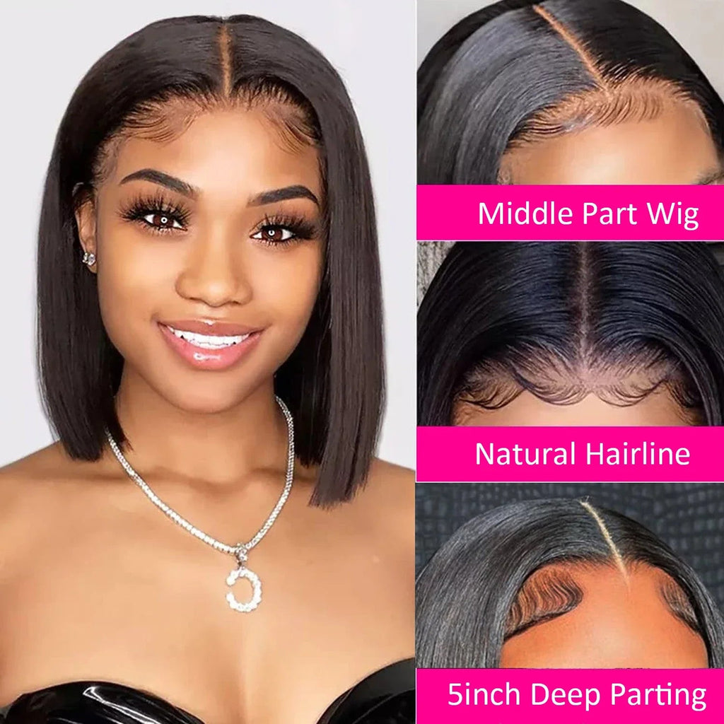 Ombre Blond Wig Brazilian Remy Hair Short Bob Human Hair Wigs Highlight P4/27