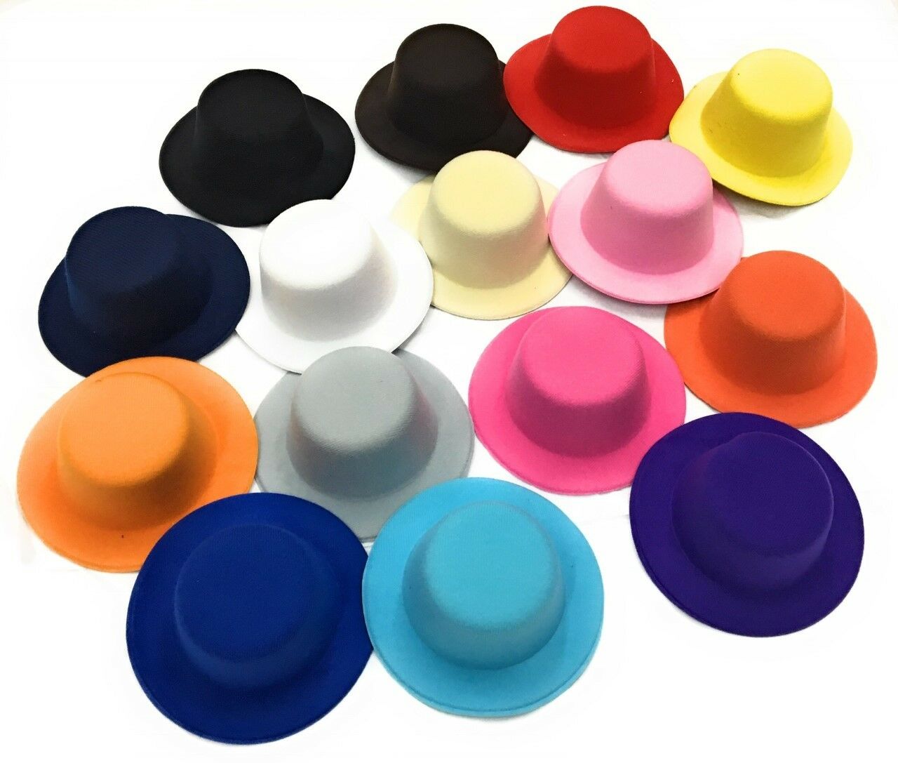 Set of 4 x Mini Round Top Hat Cap Fascinator Felt Hat Base Supplies Wholesale