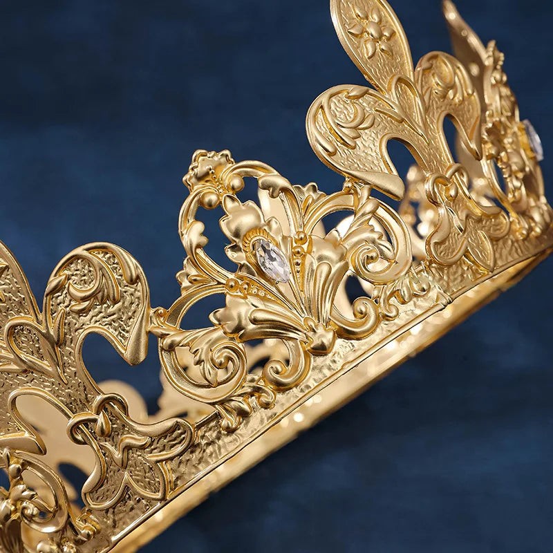 Retro Court Royal Crowns Queen King Pageant Prom Tiara Diadem Hair Ornaments