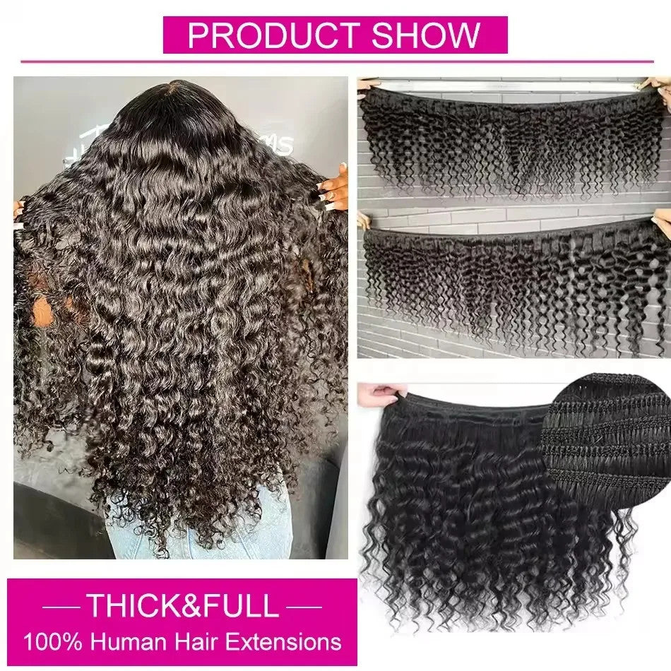 15A Burmese Curly Bundles Human Hair Deep Wave Raw 3 4 Bundle 100% Unprocessed